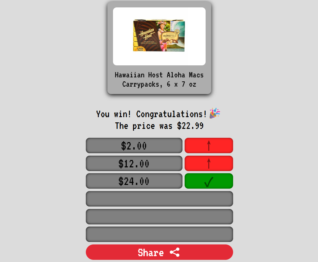Costcodle Game Screenshot
